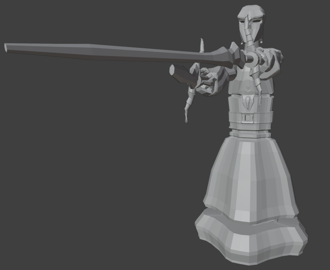 Knight model pose screenshot